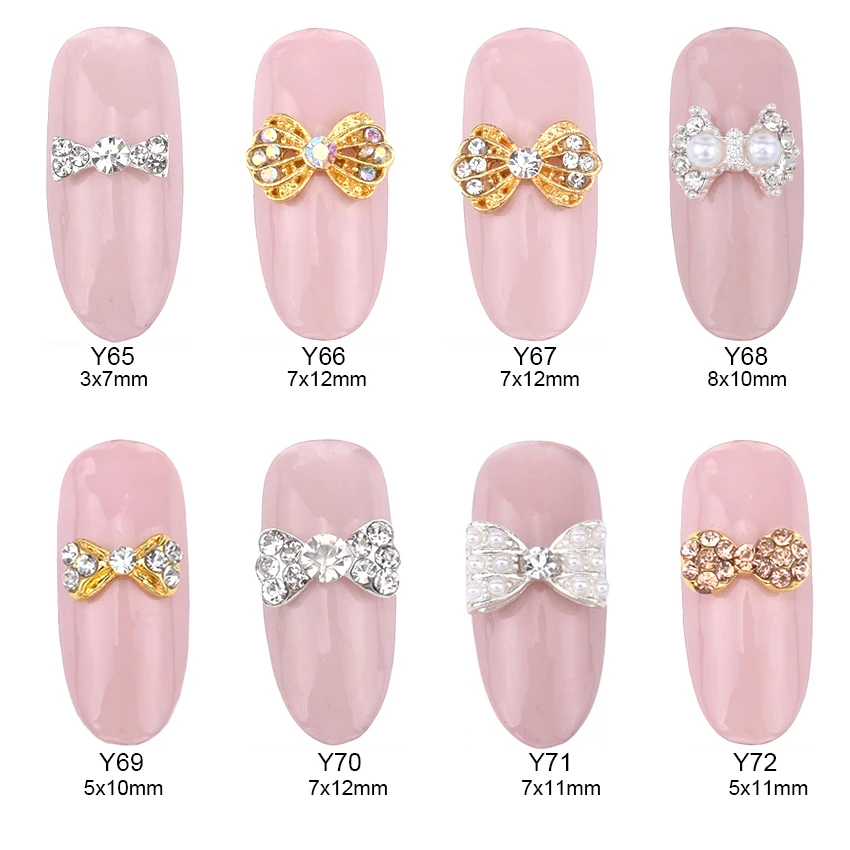 10 шт Серебристые элегантные с украшением в виде кристаллов галстук-бабочка