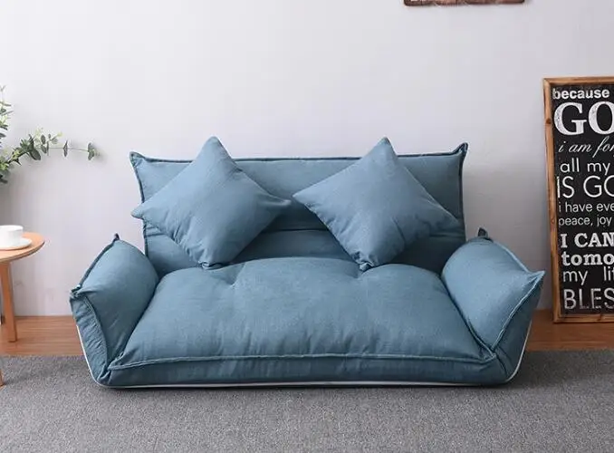Blue Color Напольная Мебель откидной японский футон диван-кровать современный складной регулируемый спальный шезлонг кресло для гостиной диван - Цвет: Blue Color