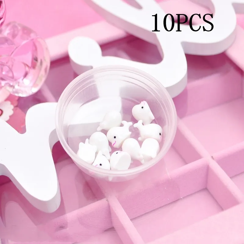 10PCS 5 шт. 10 шт. в коробке кристально пушистый прозрачный слайм мультфильм аксессуары для животных слайм коробка поставки антистресс DIY мини-игрушки для детей - Цвет: 10PCS