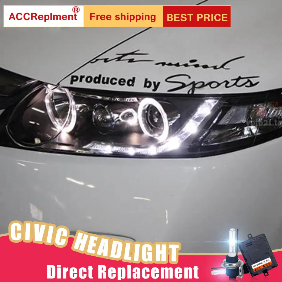 2 шт. светодиодный светодиодные фары для Honda Civic 2007 2011|hid kit|h7 hidxenon lens |