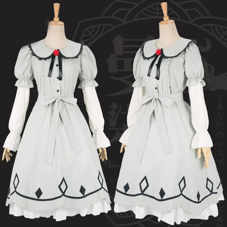 Dress Аниме CAROLE& TUESDAY унисекс косплей костюм парик школьная форма Одежда Бант Лолита платье Cos обувь полный комплект - Цвет: Dress