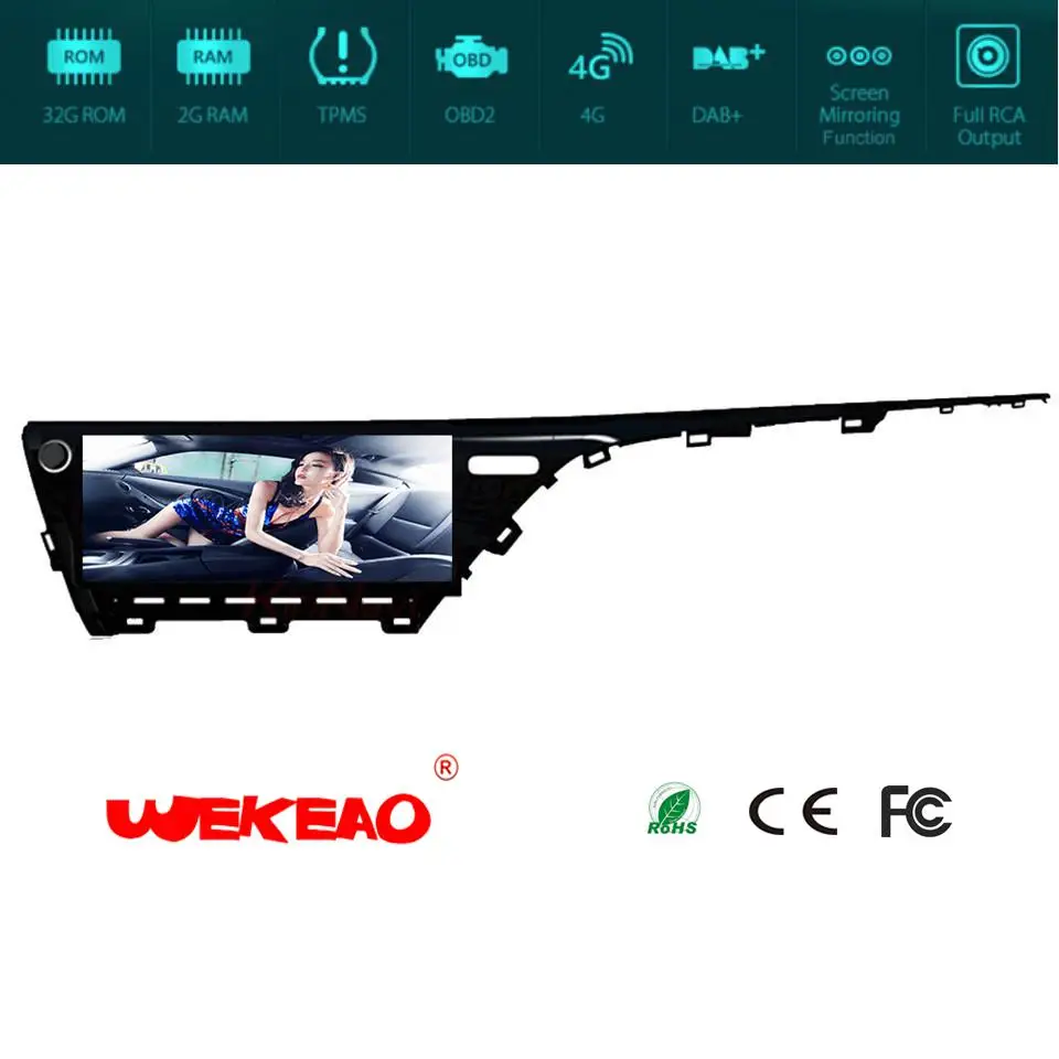 Wekeao 12 3 &quotавтомобиль мультимедиа радио плеер для Toyota Camry с gps навигации Системы