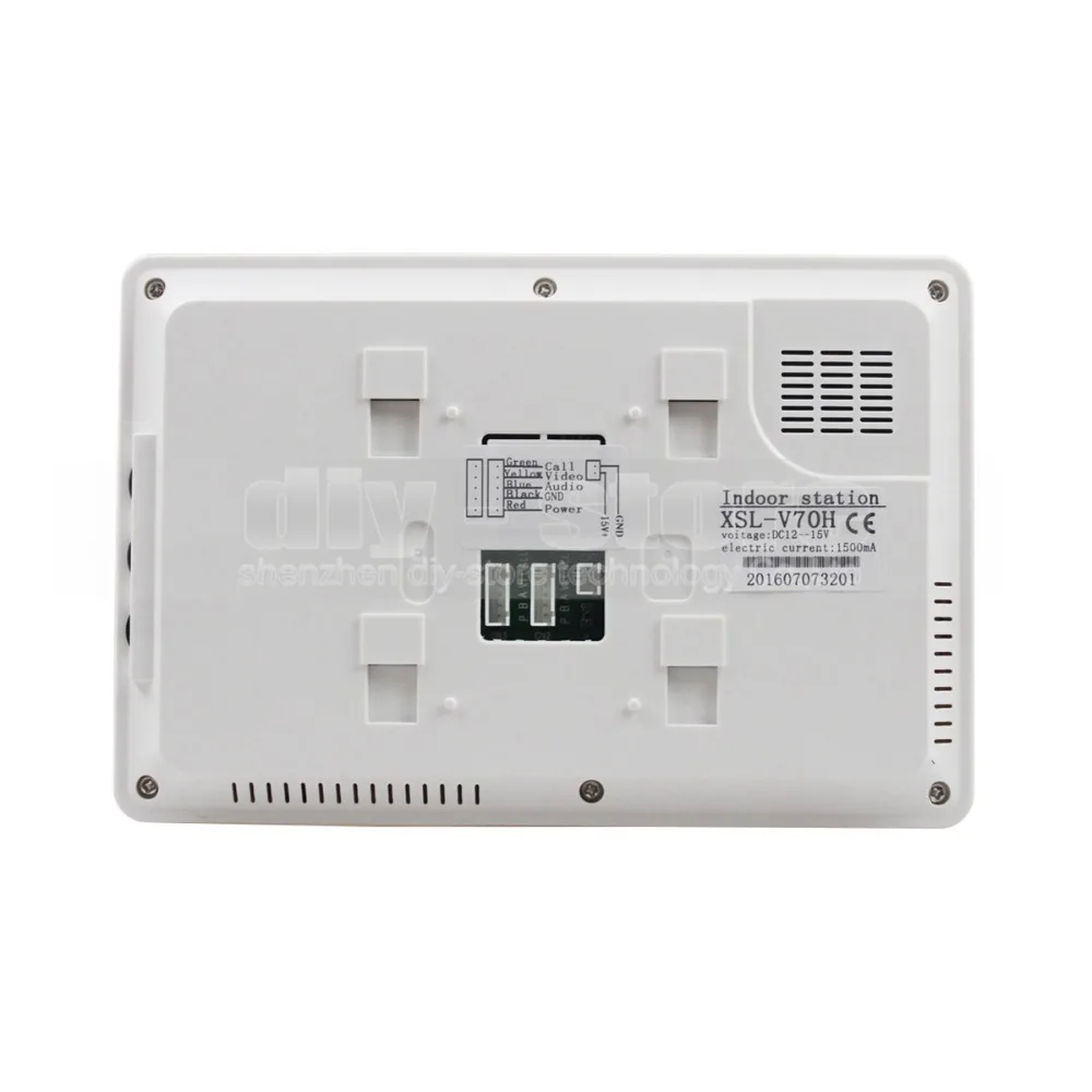 

DIYSECUR 7inch Video Intercom Video Door Phone 700TV Line IR Night Vision Outdoor Camera for Home / Office Security System 1V2