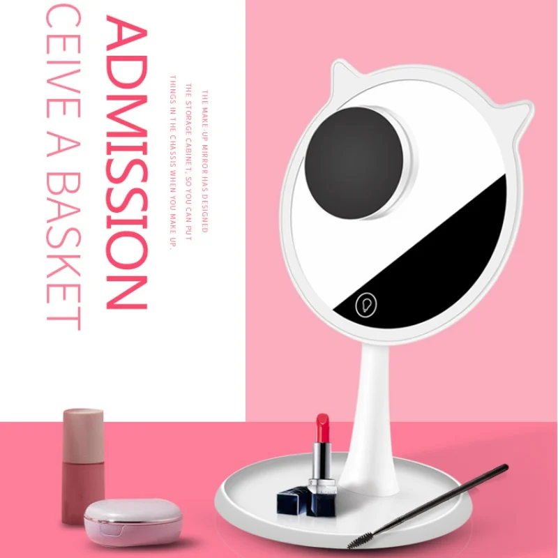 Милый умный светодиодный светильник для домашних животных настольное зеркало с