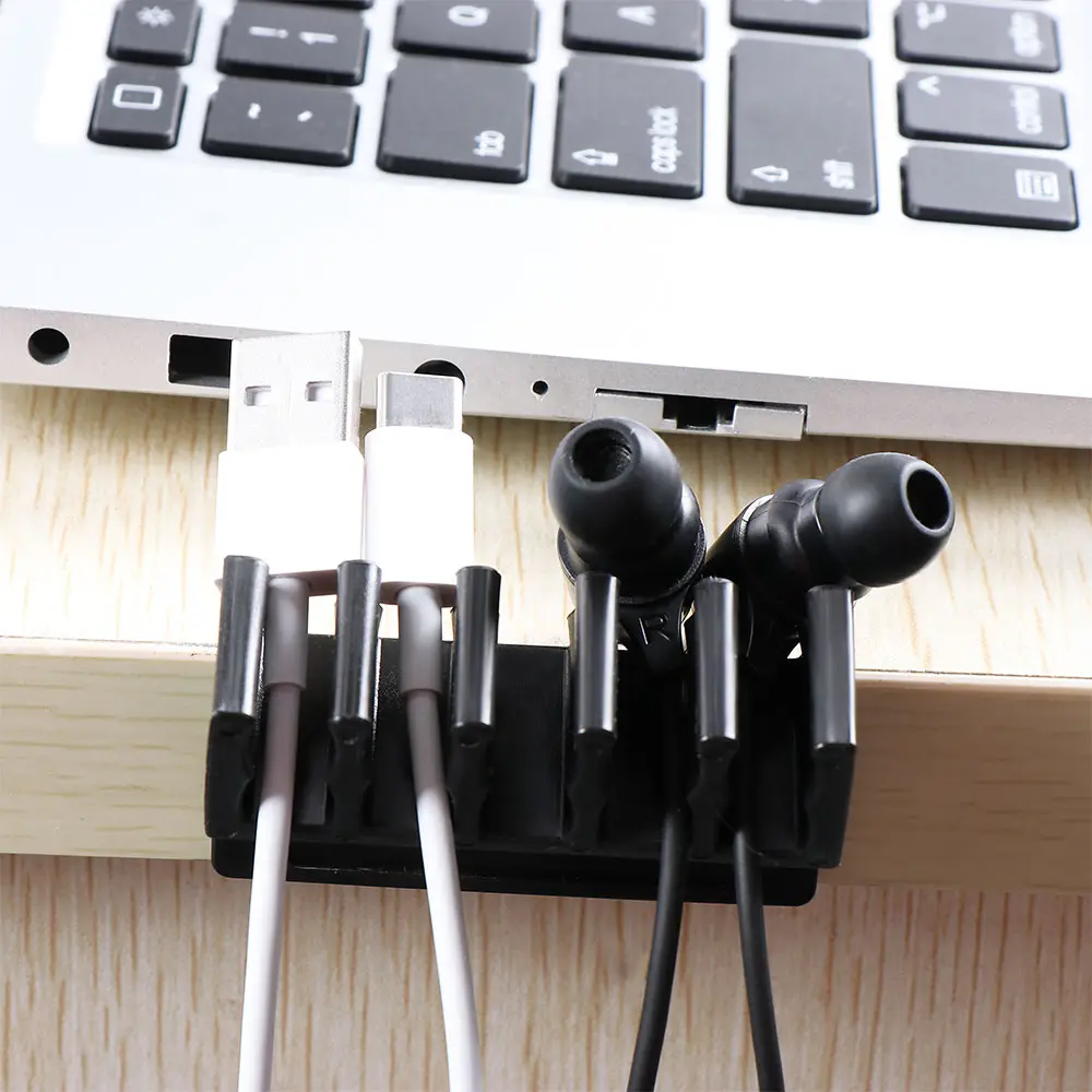 2 наушники для ПК проволока со штепселями держатель шнура самоклеящийся шнур