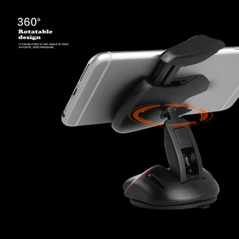 Sovawin AdjustableMouse Стиль 360 градусов Универсальный Автомобильный передвижной держатель подставки лобовое стекло зажимом для сотового телефона gps