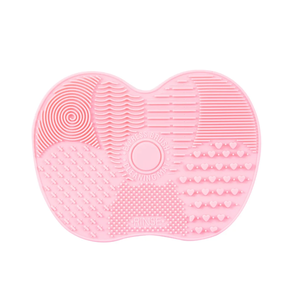 pink Fulljion силиконовый коврик для очистки кистей коврик для чистки основы макияж щётки промывка инструмент Косметическая щетка чистая доска 6 цветов - Handle Color: pink