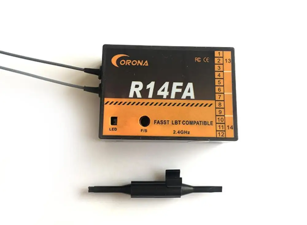 Ресивер Corona R14FA Fasst совместимый с FUTABA для самолета 2 4 ГГц|Детали и аксессуары| |