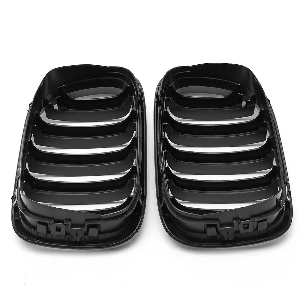 Автомобильный почечный гриль передний бампер 2 Slat Line черный глянец гоночный для