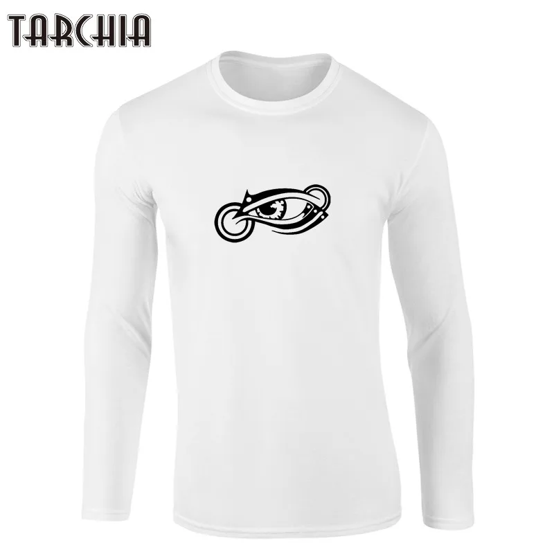 

TARCHIA Eyes T Shirt 2021 Men Long Sleeve Plus Size Cotton Fitness Camiseta Harajuku Autumn Casual Streetwear Brand Clothing