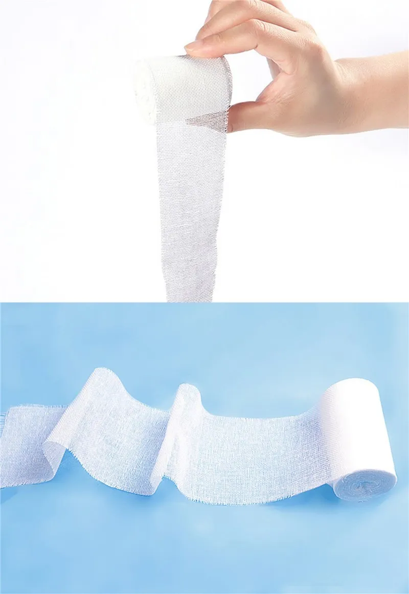 DR. ROOS, 8 см x 600 см, 2 рулона, 1 рулон/сумка, медицинский, хлопок, марля, бинт для гемостаза РАН, бинт