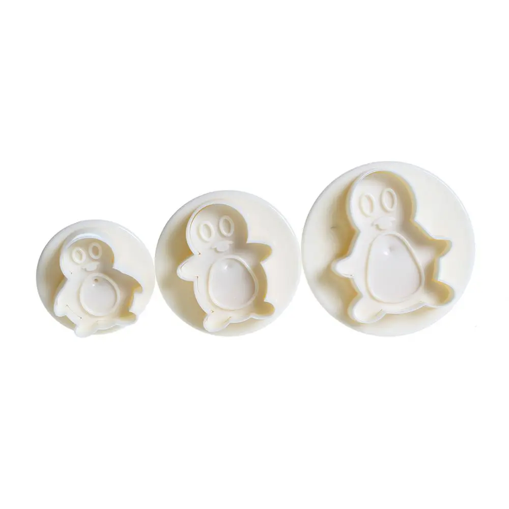

3pcs Penguin Shape Cookie Cutter Cake Fondant Chocolate Mould Kit Decoration Bake Tool Cake Mold Baking Pastry Decor Tips Molds