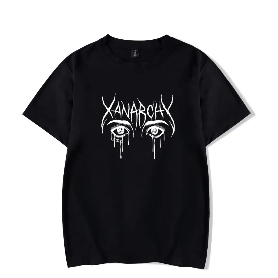 Футболка Lil xan Xanarchy летняя модная футболка большого размера с коротким рукавом и