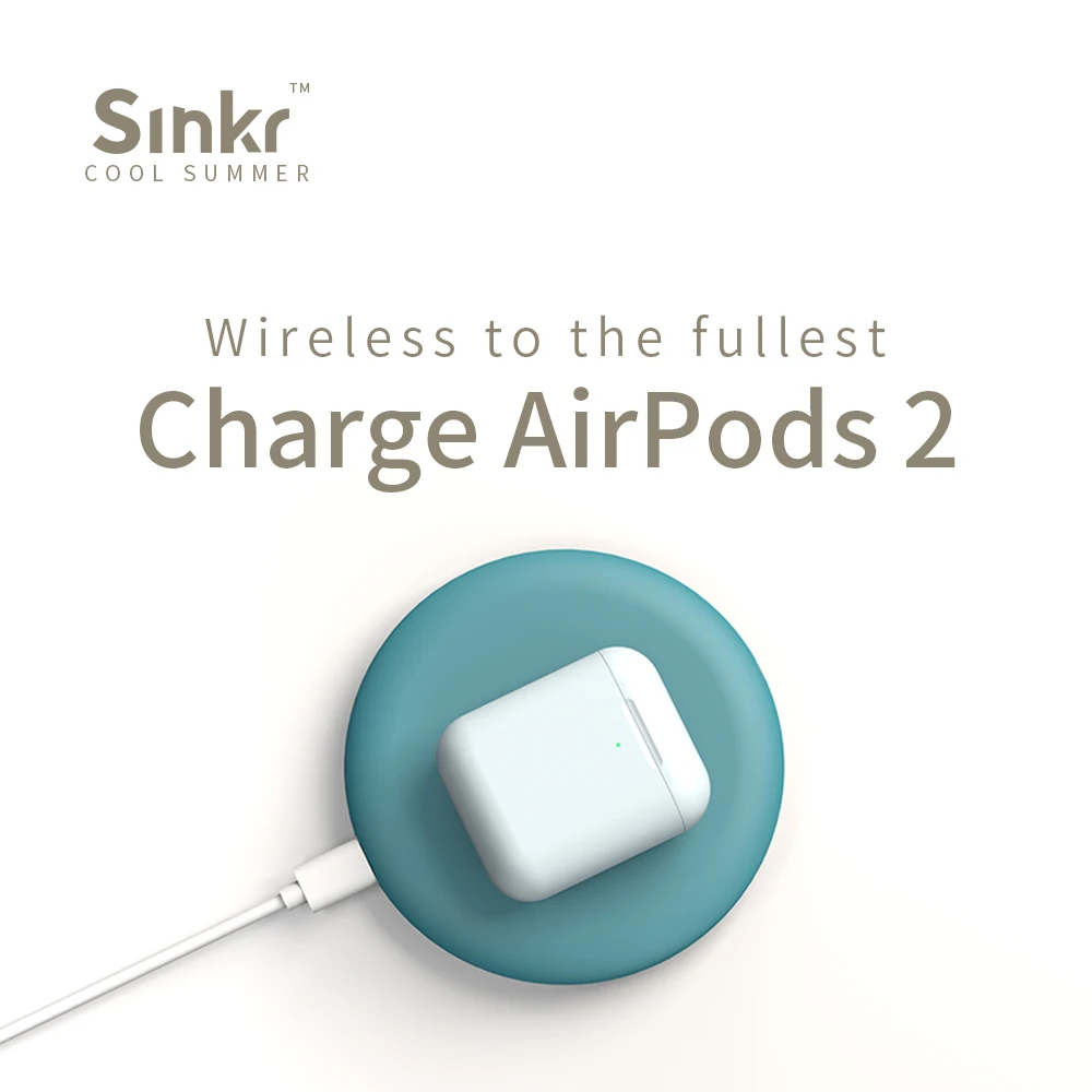 Быстрое беспроводное зарядное устройство Sinkr 10 Вт для AirPod samsung Galaxy S9/S9 + S8 S7 Note 9 Edge