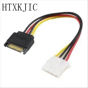 15 Pin SATA Male к 4 Molex Female IDE HDD силовой кабель жесткого диска Nov4 HTXKJIC|sata male|hard drive cable4 pin molex