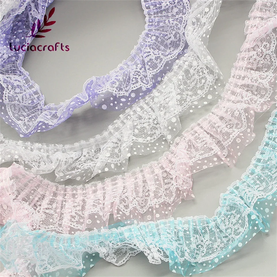 Lucia crafts 1 год/лот 6 см кружевная лента Ткань для шитья вышитая одежда Свадебная вечеринка DIY материалы ручной работы для поделок U0101