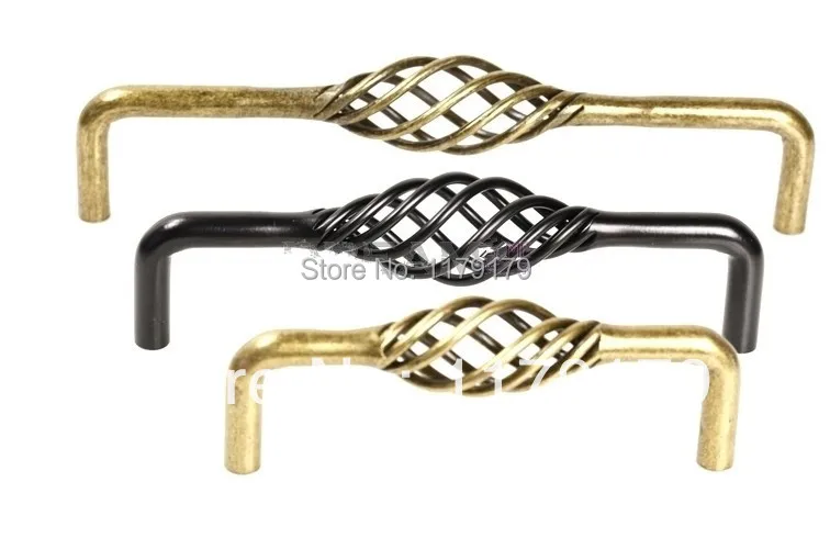 128 мм античная латунная птичья клетка искусственная бронза комод черный шкаф