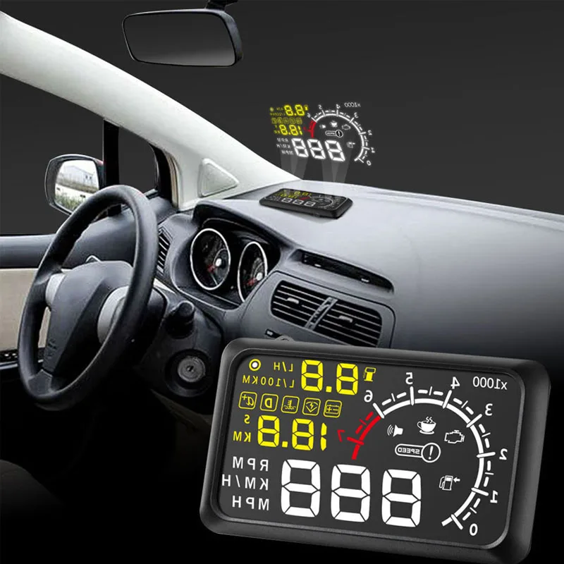 2018 ASH 4C 2015 автомобильный HUD Дисплей пленка 5 &quotHUD лобовое стекло проектор OBD2