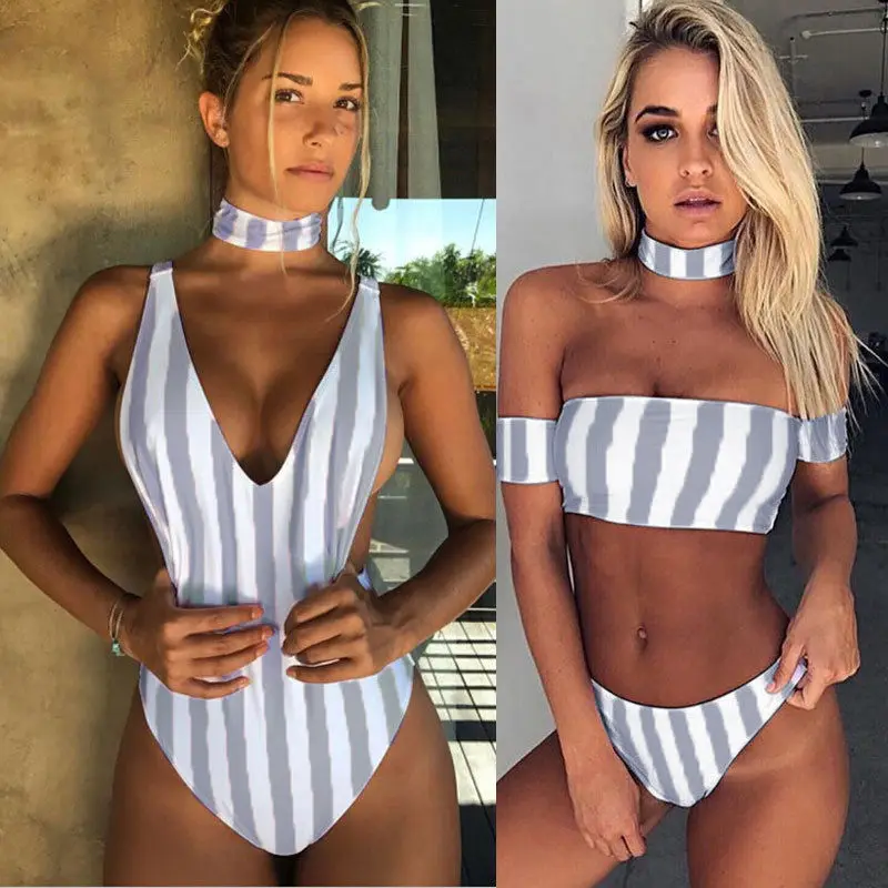 Цельные купальники женские сексуальные купальник бикини Бандаж пуш-ап Мягкий в