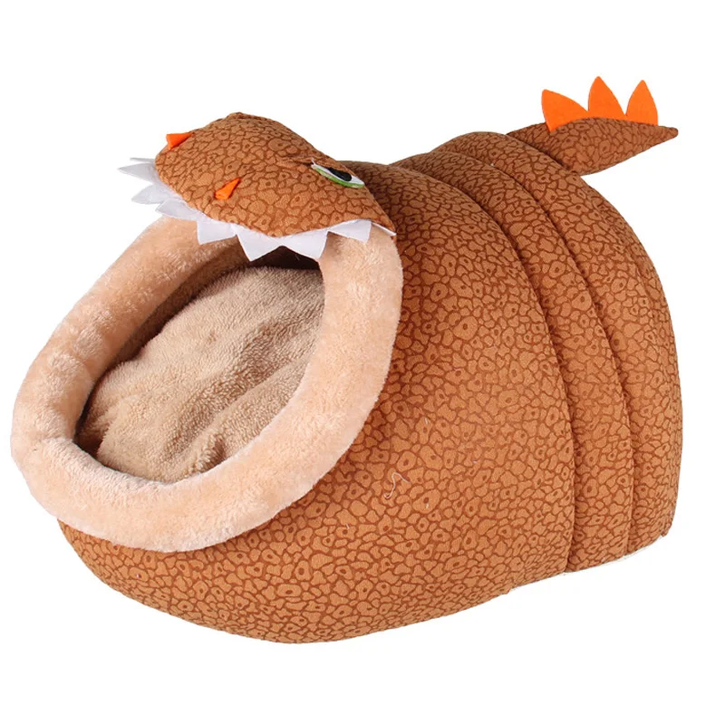 Мягкая собака кровать для маленьких Товары собак милый динозавр Дизайн