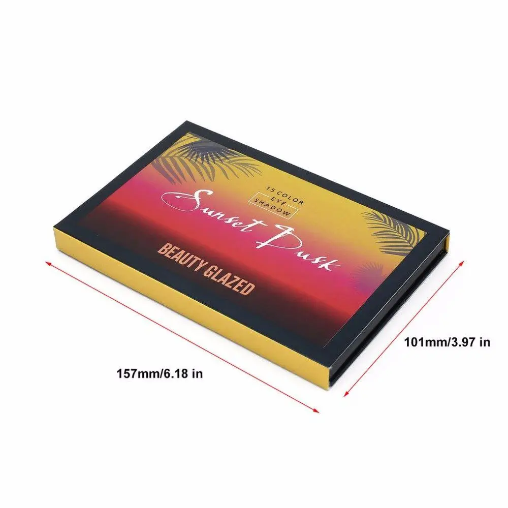 BEAUTY GLAZED Sunset Eye Shadow Palettes 15 Colors Matte Glitter Makeup Nude Shimmer Eyeshadow Set Palette paleta de sombra |