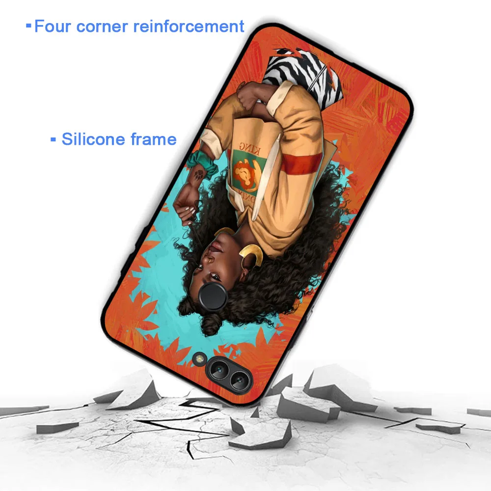 YIMAOC MELANIN POPPIN черный мягкий чехол для девочки huawei Honor Note 10 9 Lite 8C 8X8 7X 7A 3 GB Pro 7C 6A |