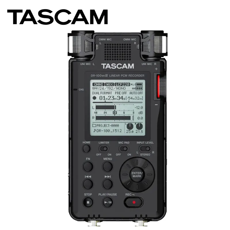 TASCAM DR-100MKIII рекордер обновление литиевая батарея двойная запись 192 кГц/24 бит совместимый l