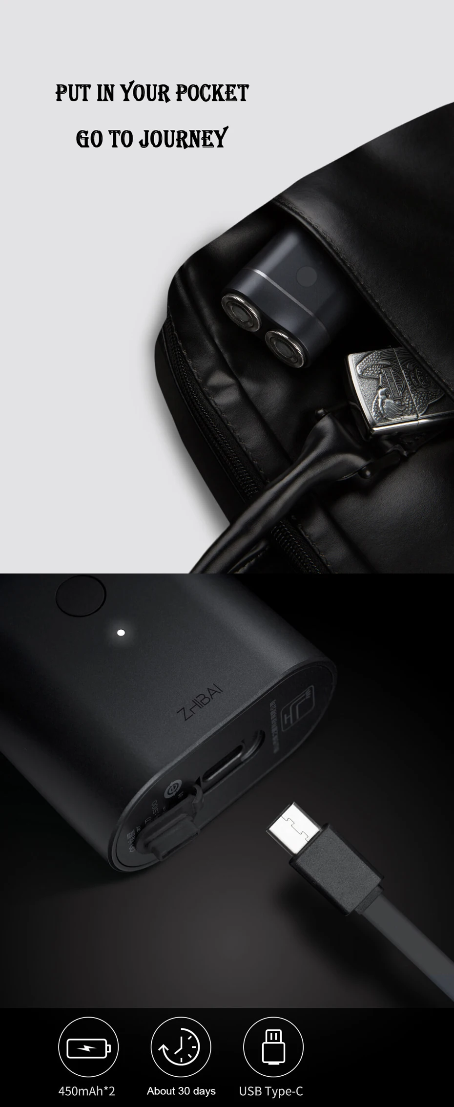 Новейшая Xiaomi Mijia Мужская электрическая бритва для влажного/сухого бритья IPX7 Водонепроницаемая перезаряжаемая мини-бритва для тела из японской стали немецкий технический мото