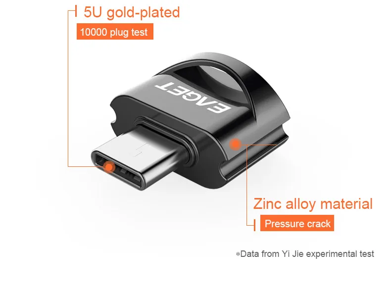 EAGET EZ02-T type-C адаптер Micro USB3.0 адаптер конвертер type C USB оборудование для поддержки данных с интерфейсом type-C