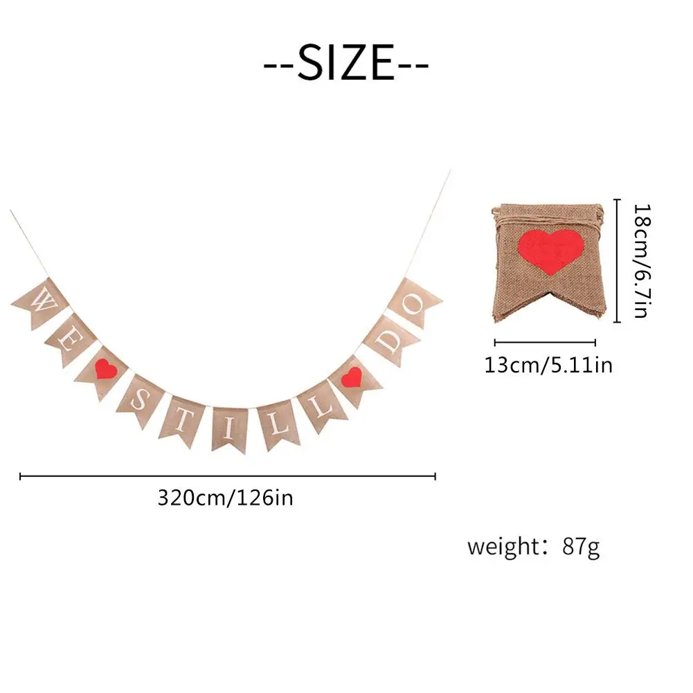 Льняные флажки Swallowtail для свадьбы Домашняя вечеринка праздник Декор праздничный