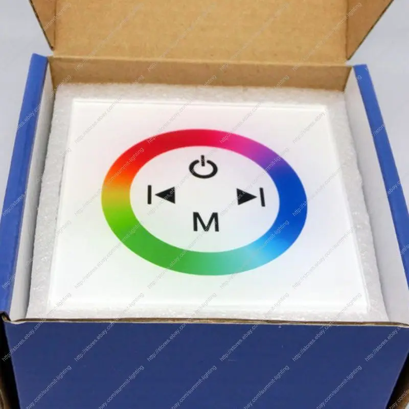 DC12V/24 V 12A белый Стекло сенсорный Панель RGB светодиодный контроллер настенное крепление led RGB полный Цвет диммер контроллер TM08 для 5050SMD светодиодные RGB ленты