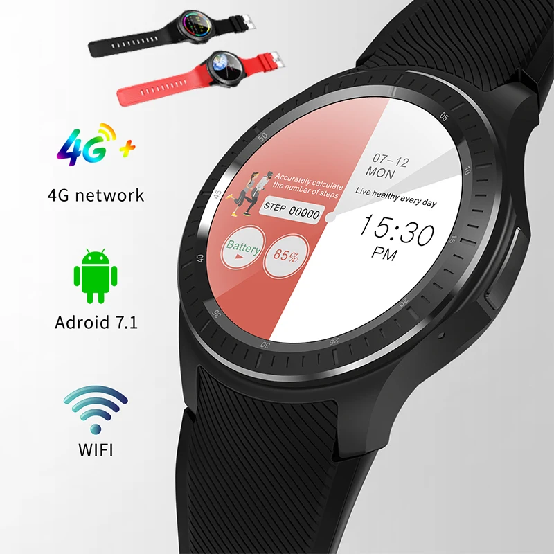 Умные часы с Android 4G мужской телефон MTK6739 1 Гб + 16 ГБ аккумулятор 600 мАч пульсометр