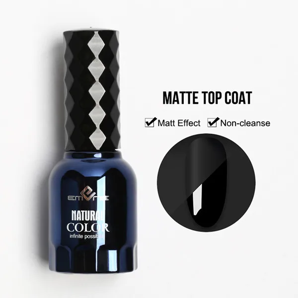 Гель-лак для ногтей, 15 мл/0.5fl.Oz: основа/верх/матовое верхнее покрытие/не очищает верхнее покрытие - Цвет: matte top coat