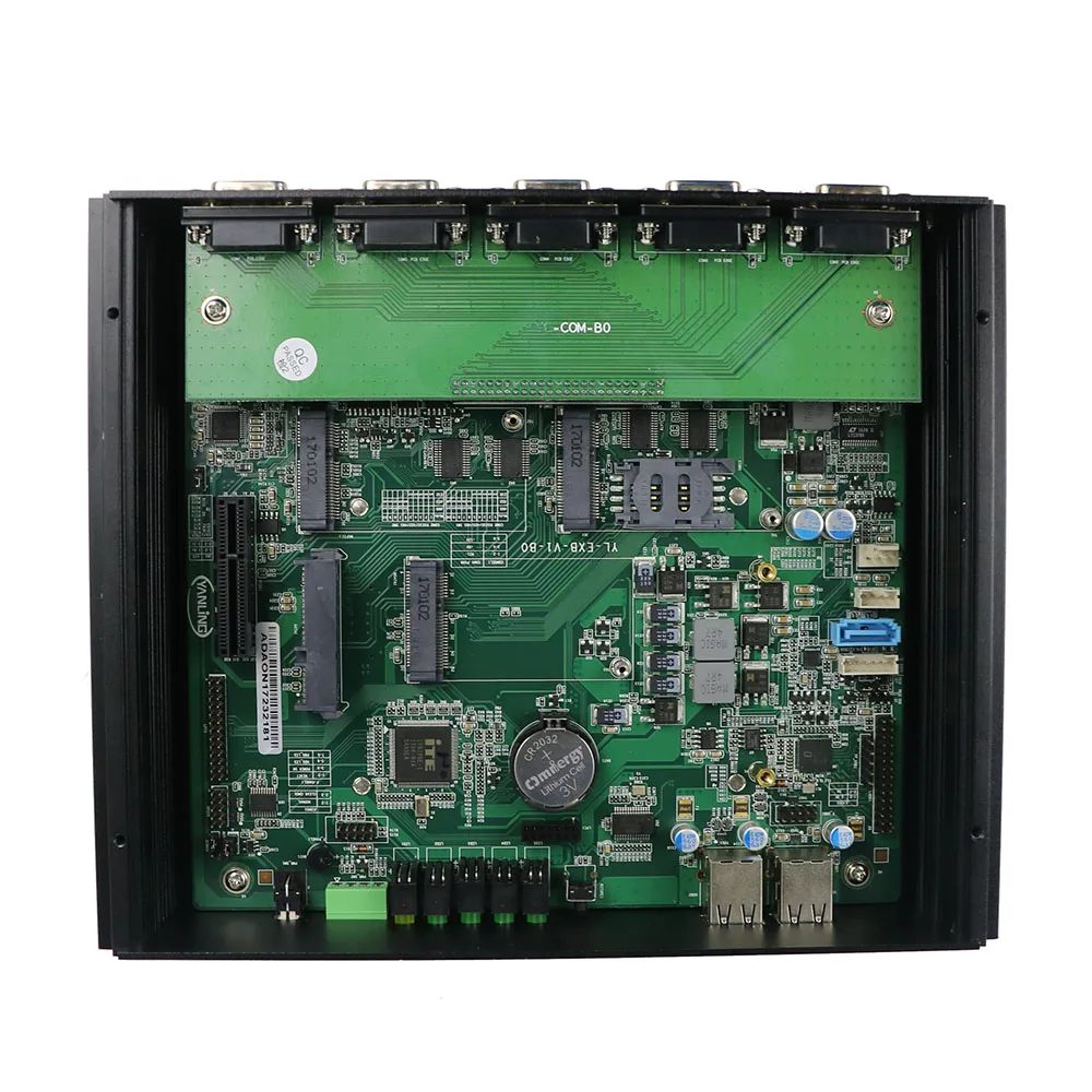 Фото Встраиваемый компьютер Yanling, Intel celeron quad core J1900, Встроенная память 4 Гб, двойная lan linux, безвентиляторный промышленный мини-ПК со слотом для sim-ка... №5