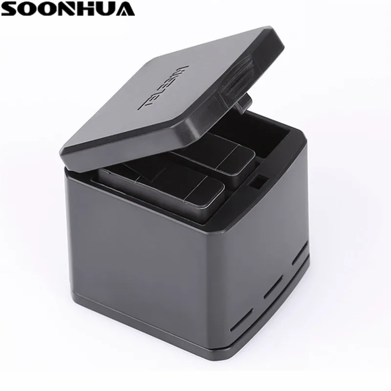 SOONHUA 3 сторонний выход Батарея Зарядное устройство светодиодные лампы (2 в 1)