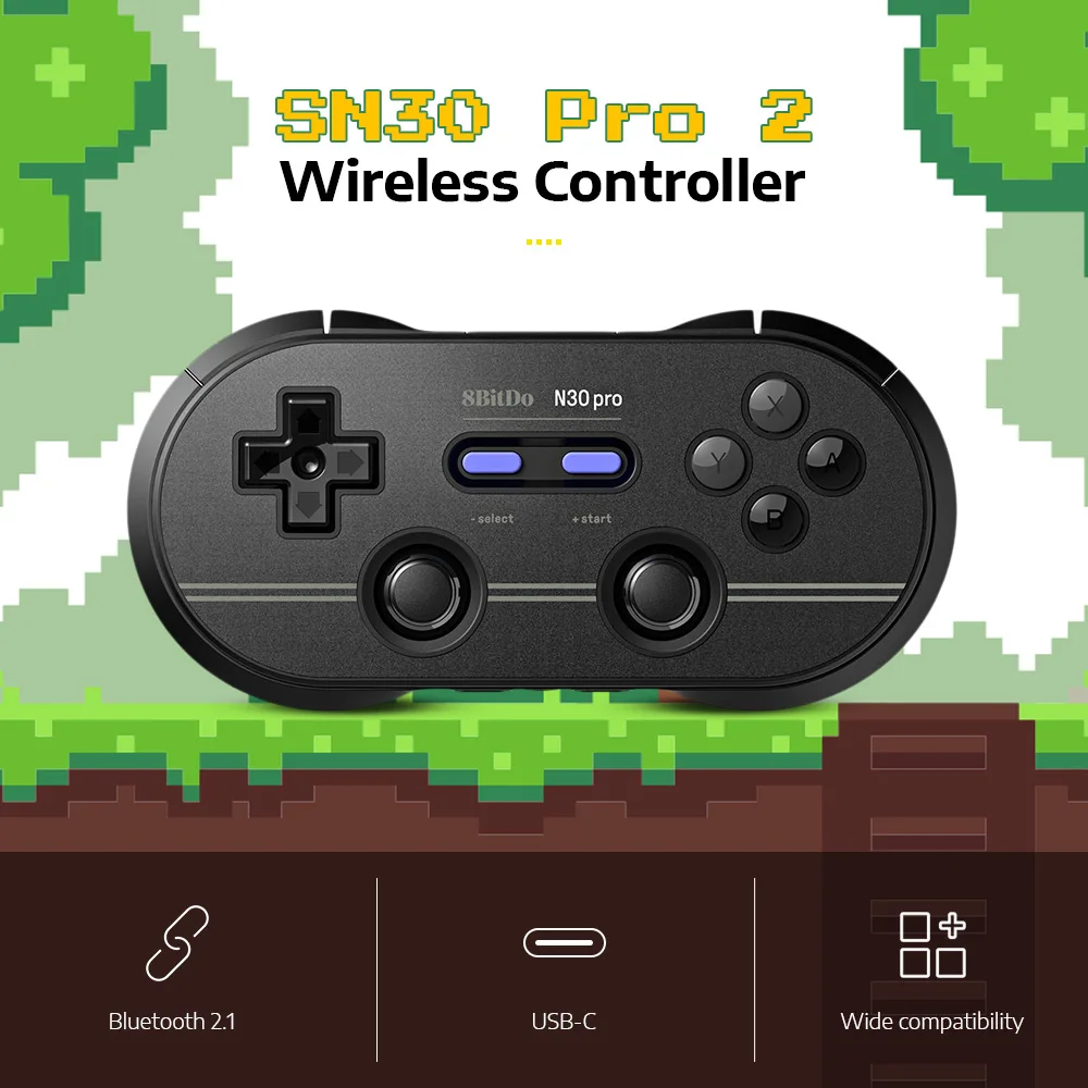8BitDo N30 Pro2 Bluetooth геймпад беспроводной контроллер вибрации проводной джойстик для переключения пара Android MacOS паровой выключатель