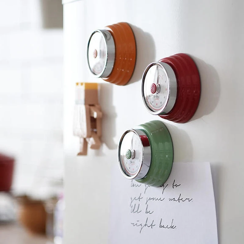 Механический кухонный таймер из нержавеющей стали магнитный Будильник для