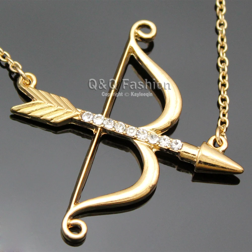 Ювелирные изделия новые винтажные золотые Амур лук и стрела катнисс стрельба из