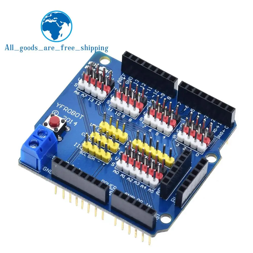 TZT V5 Датчик Щит Плата расширения щит для Arduino UNO R3 V5.0 электронный модуль Датчик Щит V5 Плата расширения