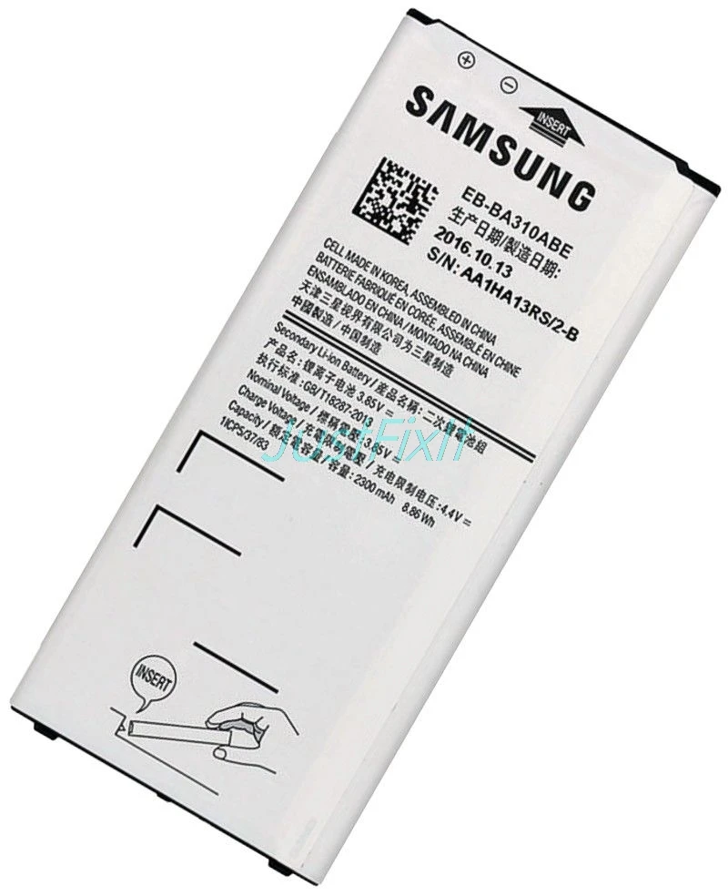 Оригинальный Новый аккумулятор для samsung Galaxy A3 (2016 Edition) A310 A310F A310M A310Y EB-BA310ABE 2300 мАч |