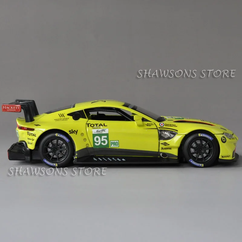 Литая модель гоночного автомобиля игрушки 1:32 Aston Martin Vantage GTE Le Mans Реплика со звуком