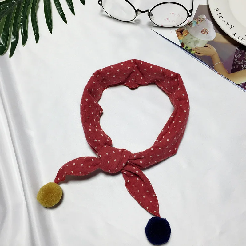 New Spring Autumn Girls Triangle Scarves Cotton and Linen Bibs Boys Girls Scarf Bibs Toddler Children Neck Wear Baby Scarf