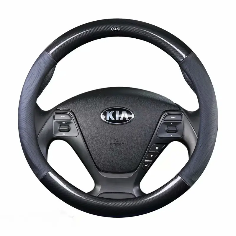 Чехол на руль автомобиля 38 см 1" для Kia Soul Stinger Stonic Carens/Rondo Carnival/Sedona Mohave/Borrego Sorento Sportage Niro