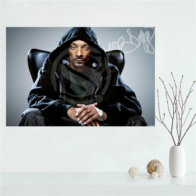 Y530L41 пользовательские snoop dogg 2PAC холст живопись настенный Шелковый плакат ткань печать DIY ткань плакат F#37 - Цвет: Светло-серый