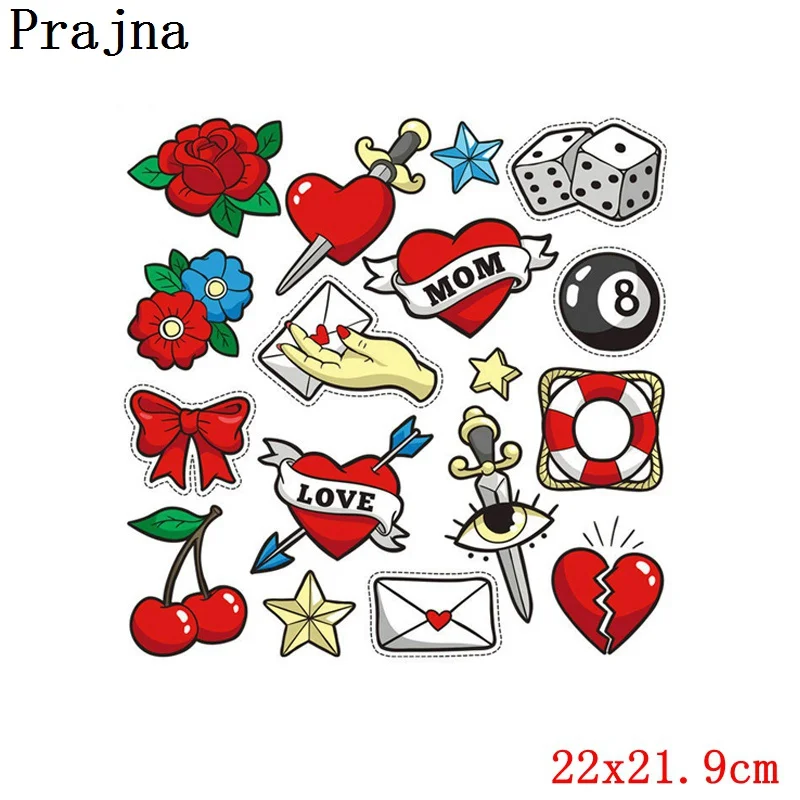 Prajna, милые наклейки с животными, Мультяшные, для детей, термопереводные, железные, на переводе, нашивки для одежды, сделай сам, моющиеся, уровень А