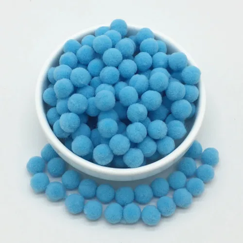 10mm 07Sky blue Белые, синие, разноцветные помпоны, меховые шарики, сделай сам, мягкие помпоны, помпоны для рукоделия, Свадебный декор, клей на ткани, аксессуары, 8 мм до 30 мм, 20 г - Цвет: 10mm 07Sky blue
