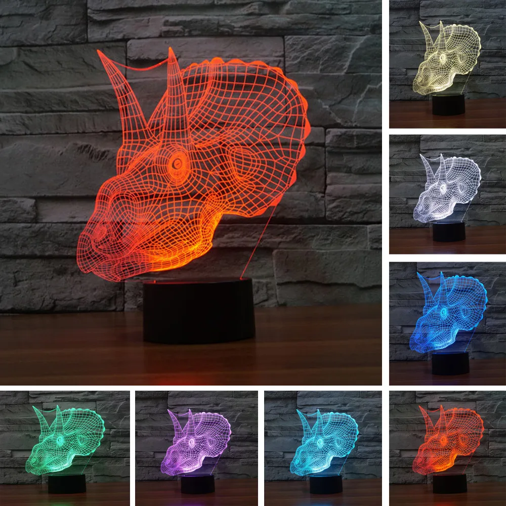 3D Luminarias Огни Новинка ngau Тау свет в ночь визуальную иллюзию День рождения подарки