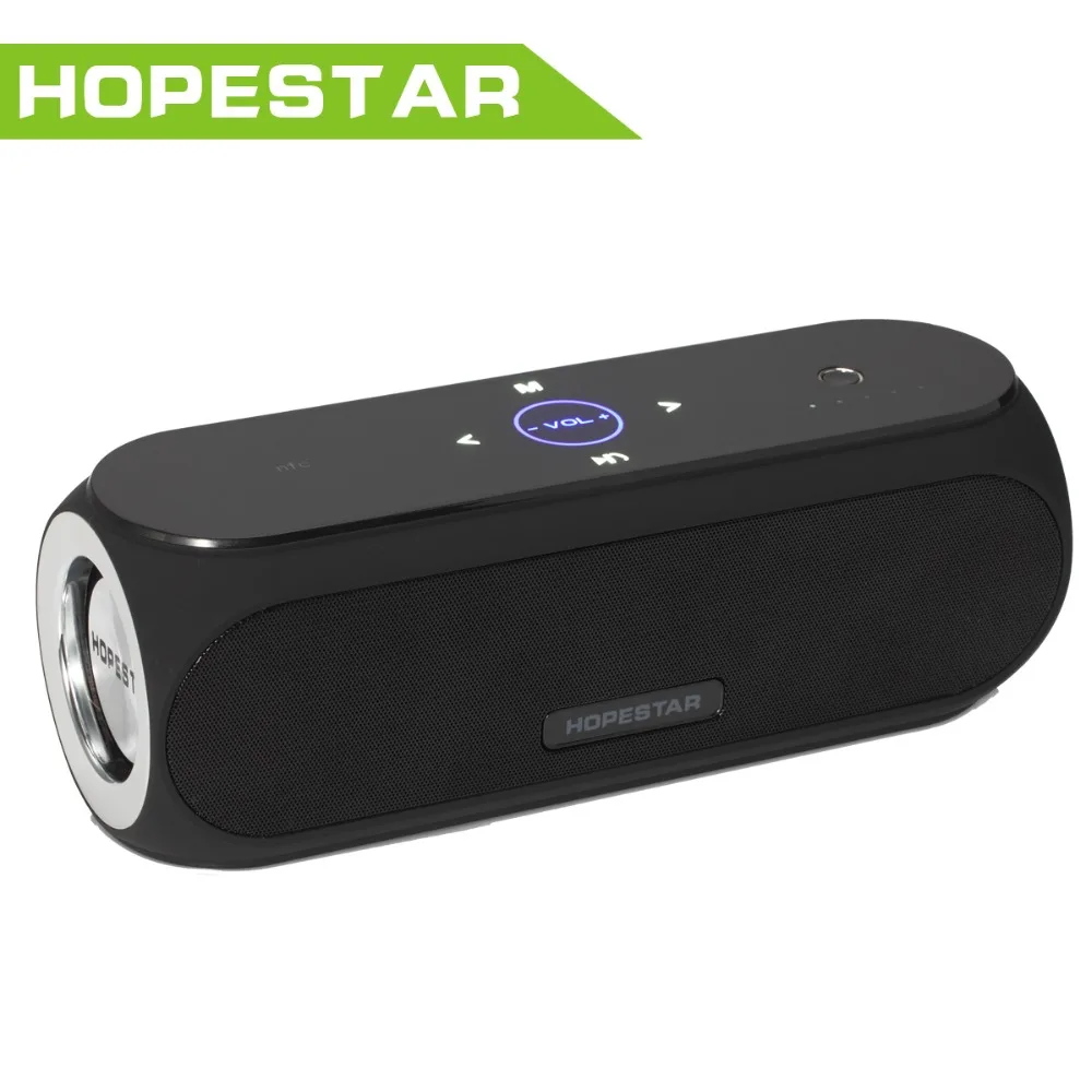 HOPESTAR NFC Беспроводной Bluetooth динамик Стерео сенсорный супер колонка для басов сабвуфер большой мощности 24 Вт динамик s с 4400 мАч power bank