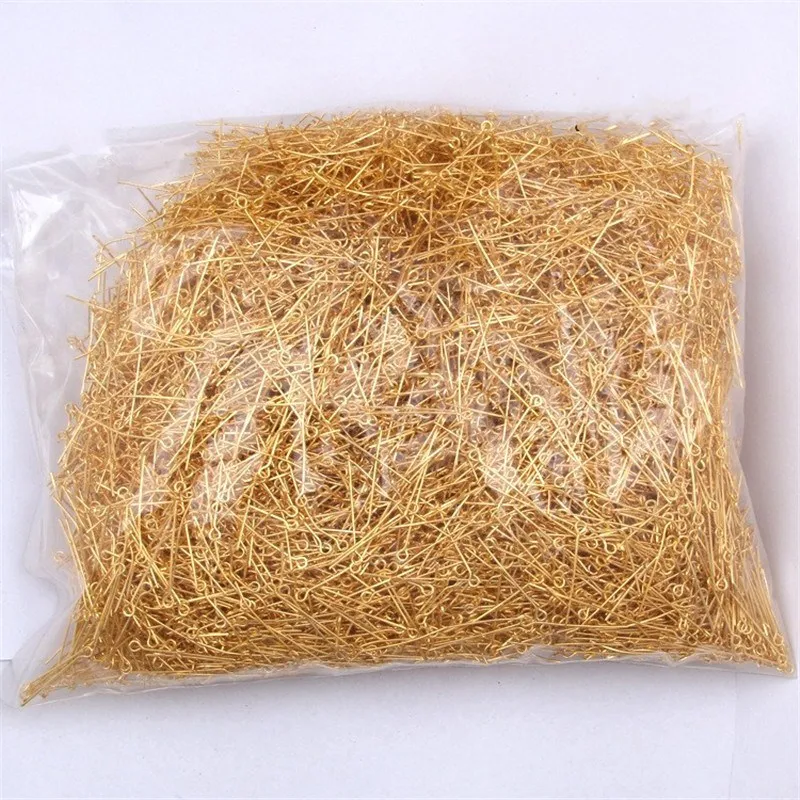 200pcs Gold Silver Color Eye Head Pins 18/20/24/30/35/40mm Length Findings for DIY Jewelry Making Accessories | Украшения и