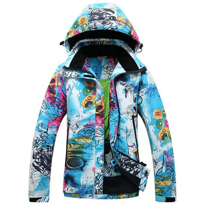 Blue Куртки для сноуборда, куртка для сноуборда, женские зимние пальто для сноуборда, женская зимняя куртка, уличная спортивная куртка, Толстовка для катания на лыжах - Цвет: Blue